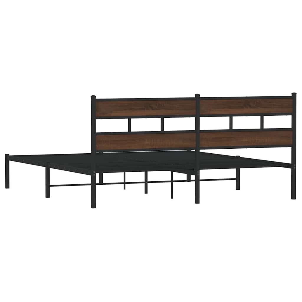 sengeramme m. sengegavl 190x200 cm uden madras brunt eg