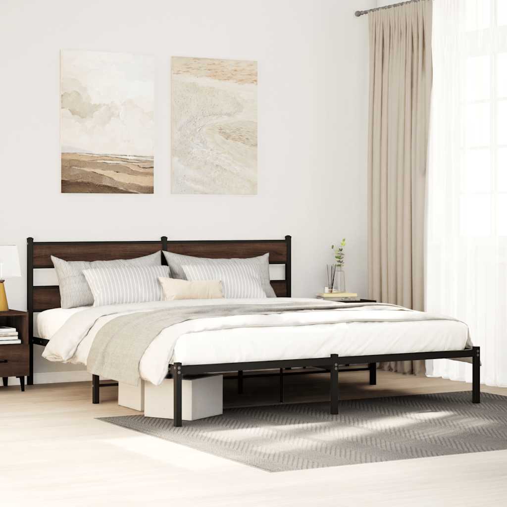sengeramme m. sengegavl 190x200 cm uden madras brunt eg