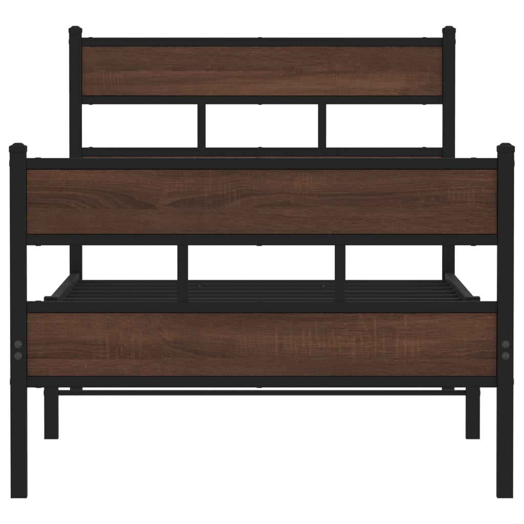 sengeramme m. sengegavl 90x190 cm uden madras brunt eg