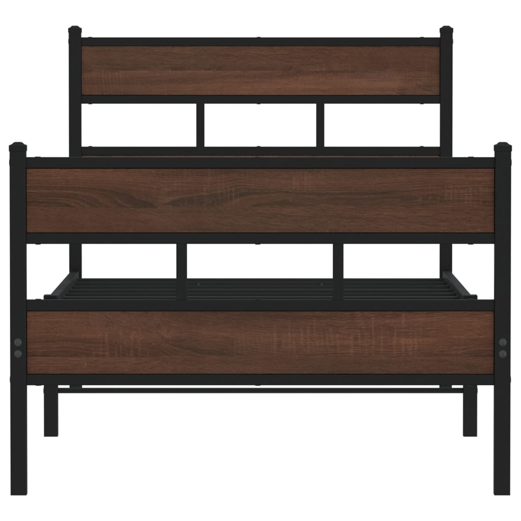 sengeramme m. sengegavl 90x200 cm uden madras brunt eg