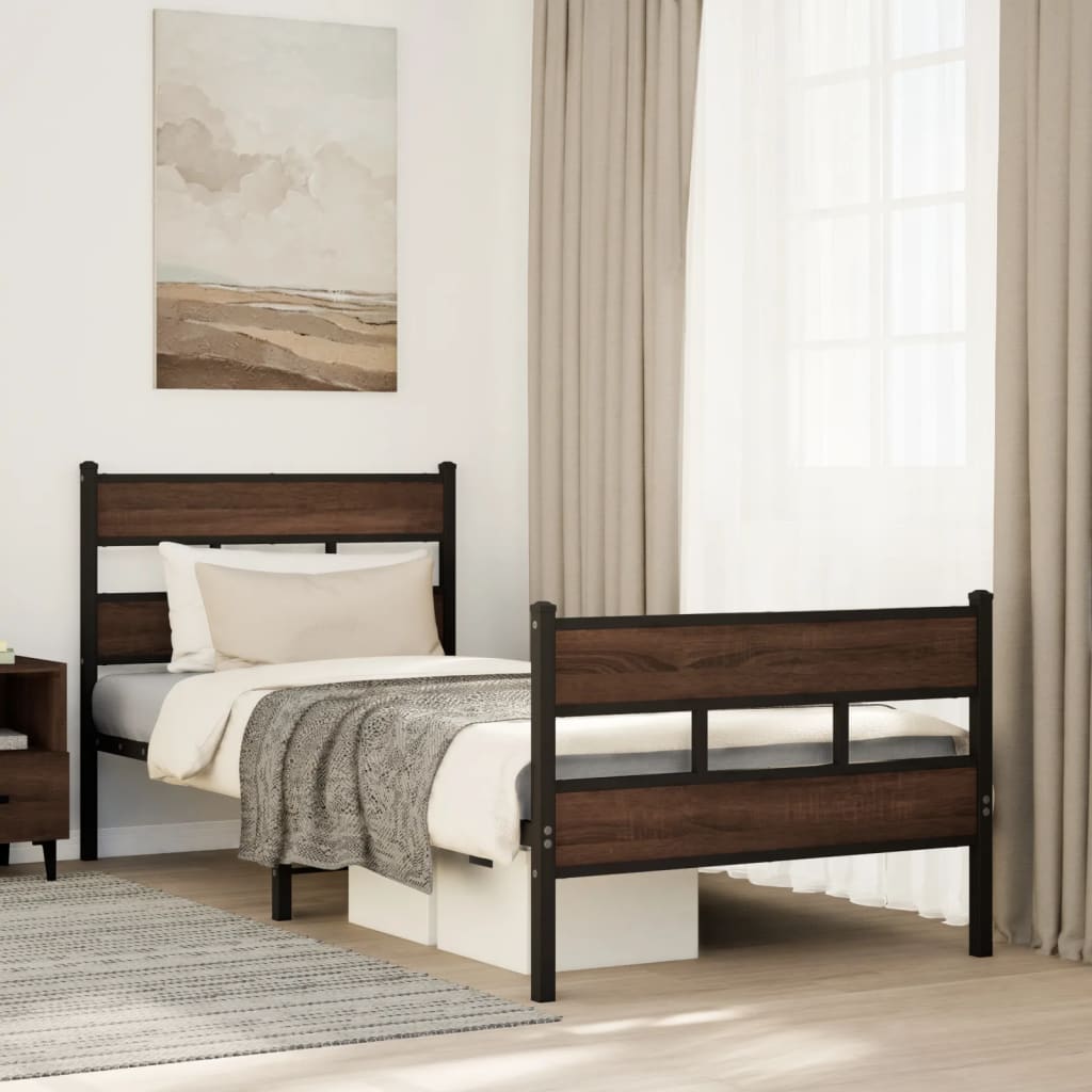 sengeramme m. sengegavl + fodgærde 100x200 cm uden madras