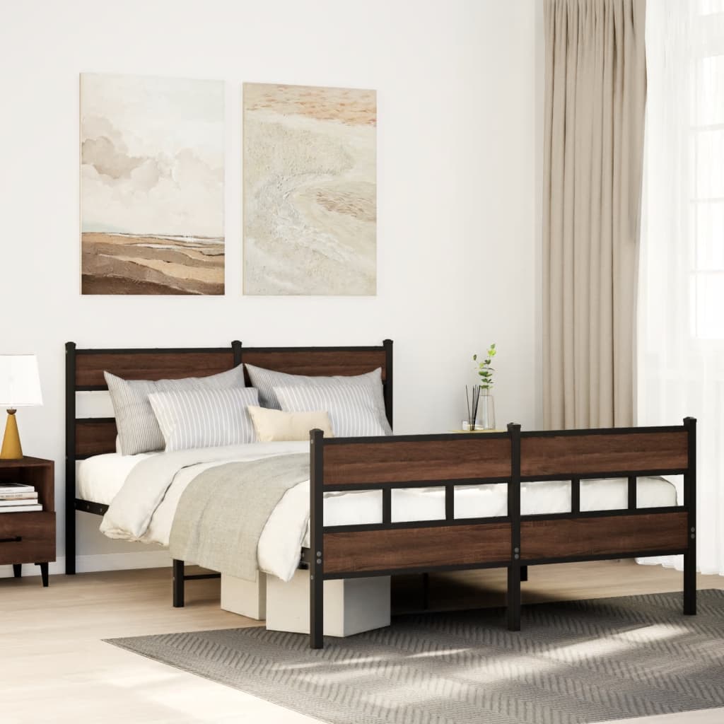 sengeramme m. sengegavl + fodgærde 140x190 cm uden madras