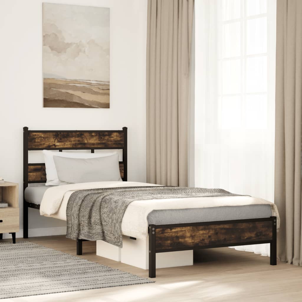 sengeramme m. sengegavl 107x203 cm uden madras sonoma-eg