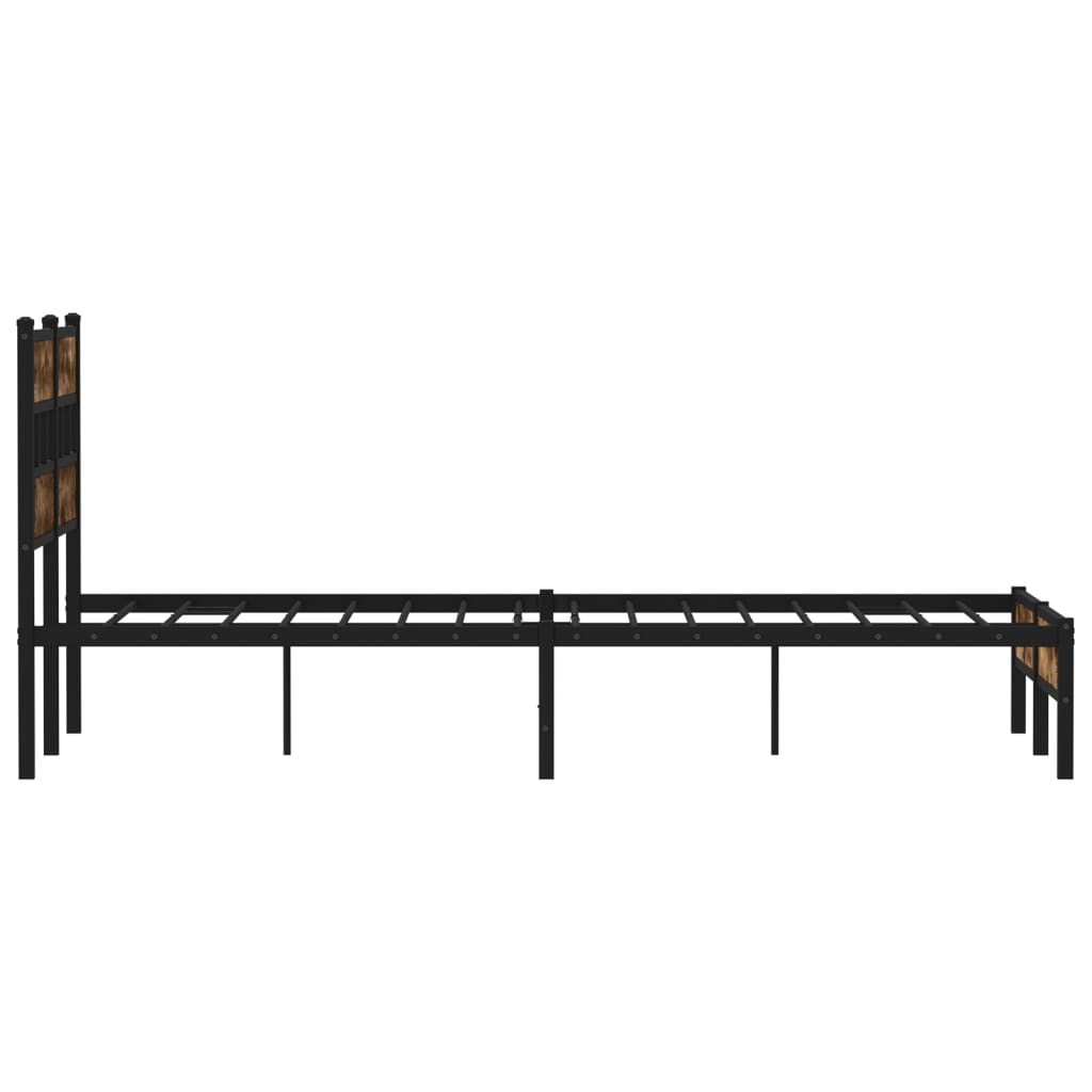 sengeramme m. sengegavl 120x200 cm uden madras sonoma-eg