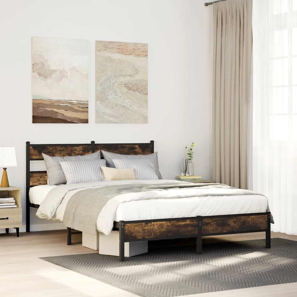 sengeramme m. sengegavl 137x190 cm uden madras sonoma-eg
