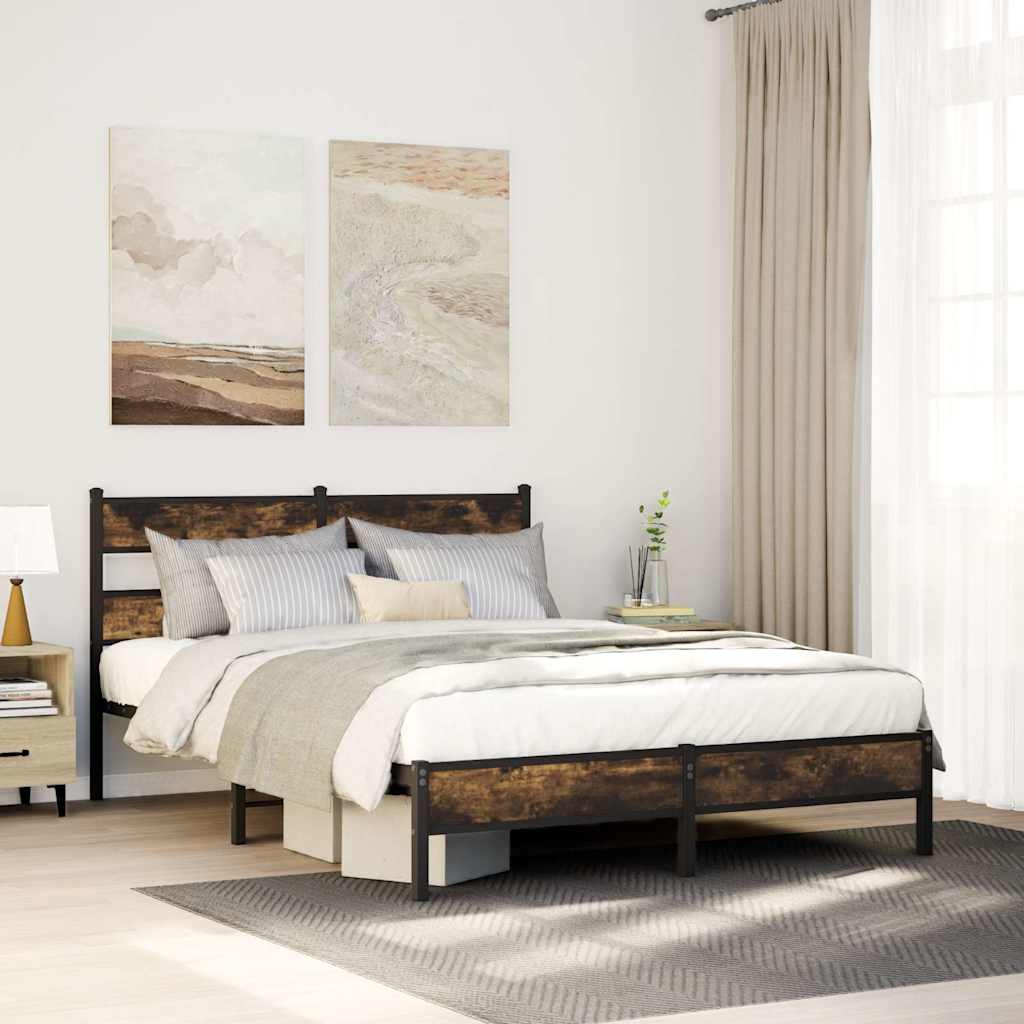 sengeramme m. sengegavl 160x200 cm uden madras sonoma-eg
