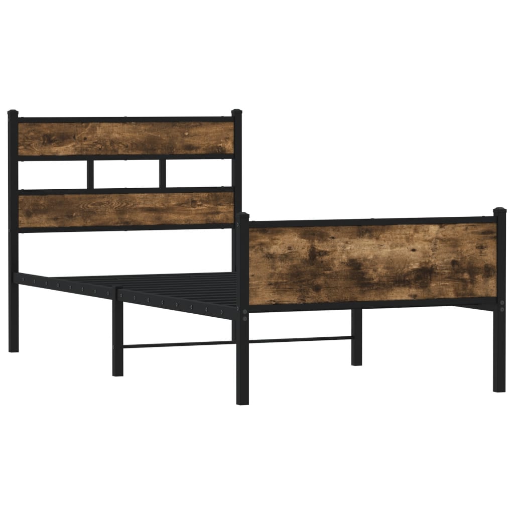 sengeramme 100x200 cm uden madras konstrueret træ røget eg