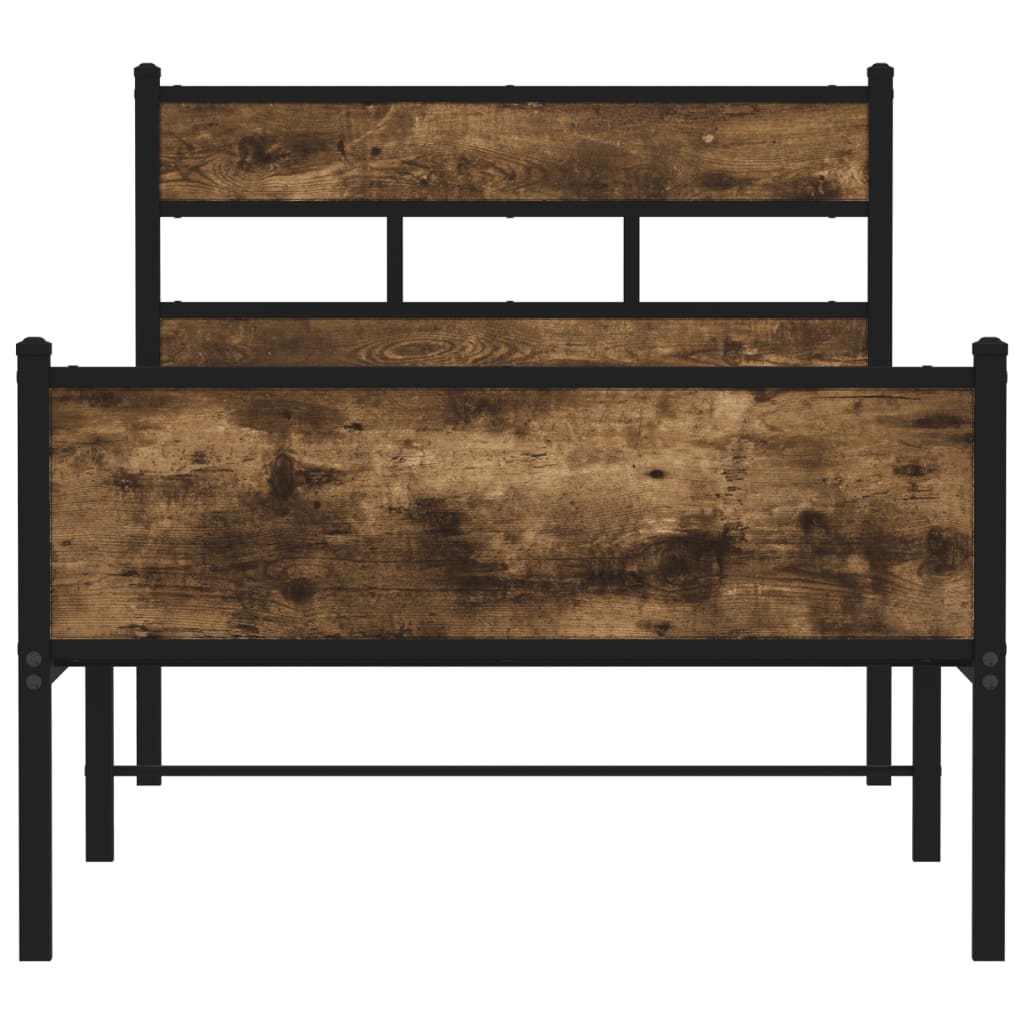 sengeramme 100x200 cm uden madras konstrueret træ røget eg