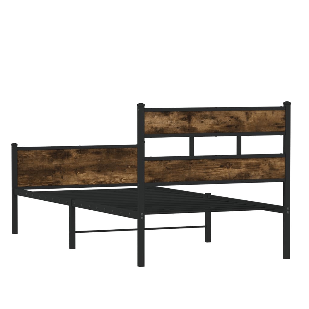 sengeramme 100x200 cm uden madras konstrueret træ røget eg