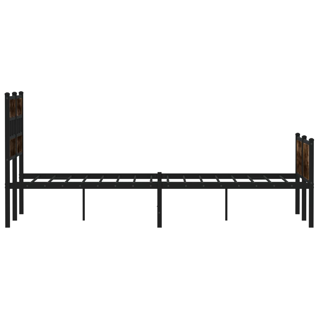 sengeramme 120x190 cm uden madras konstrueret træ røget eg