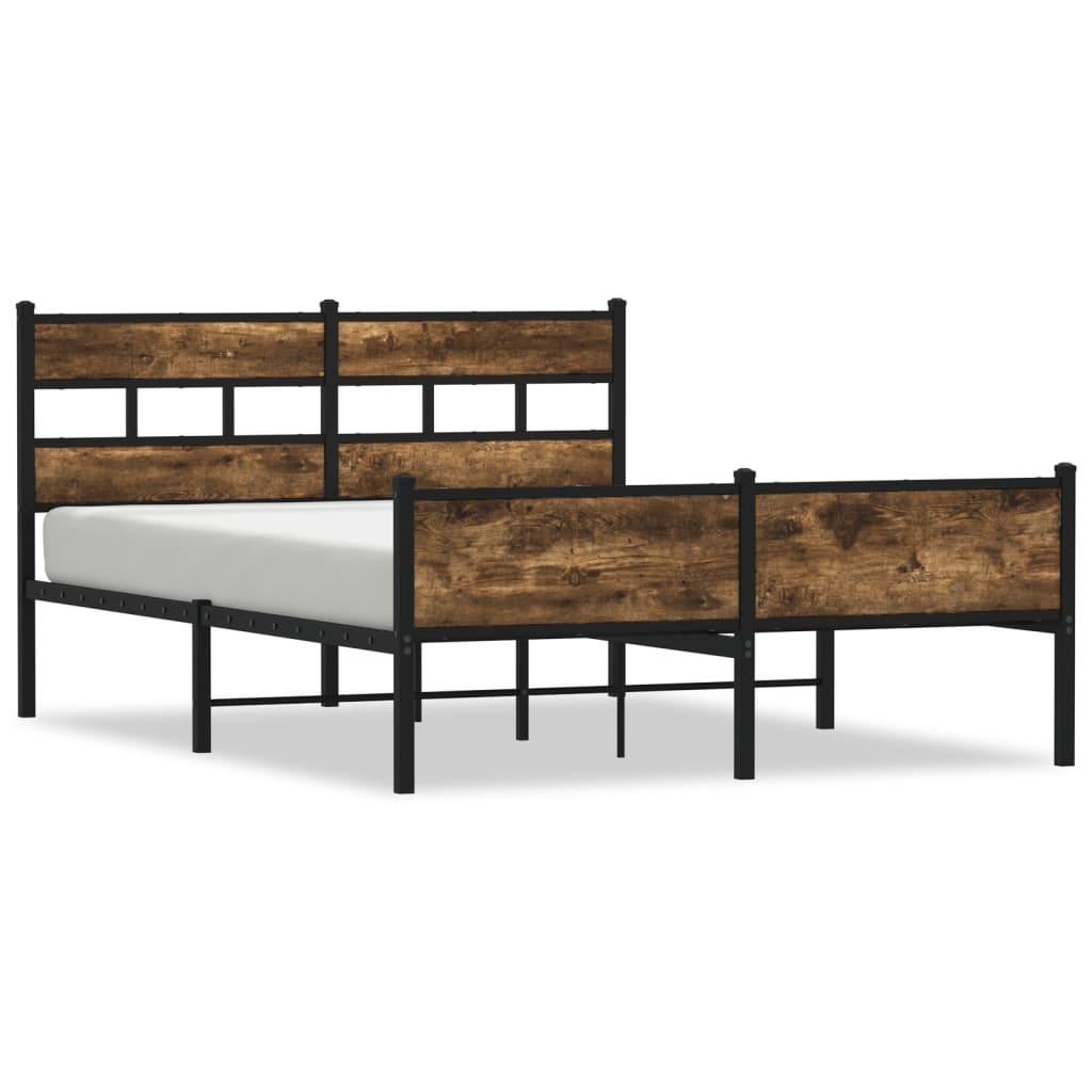 sengeramme 140x190 cm uden madras konstrueret træ røget eg
