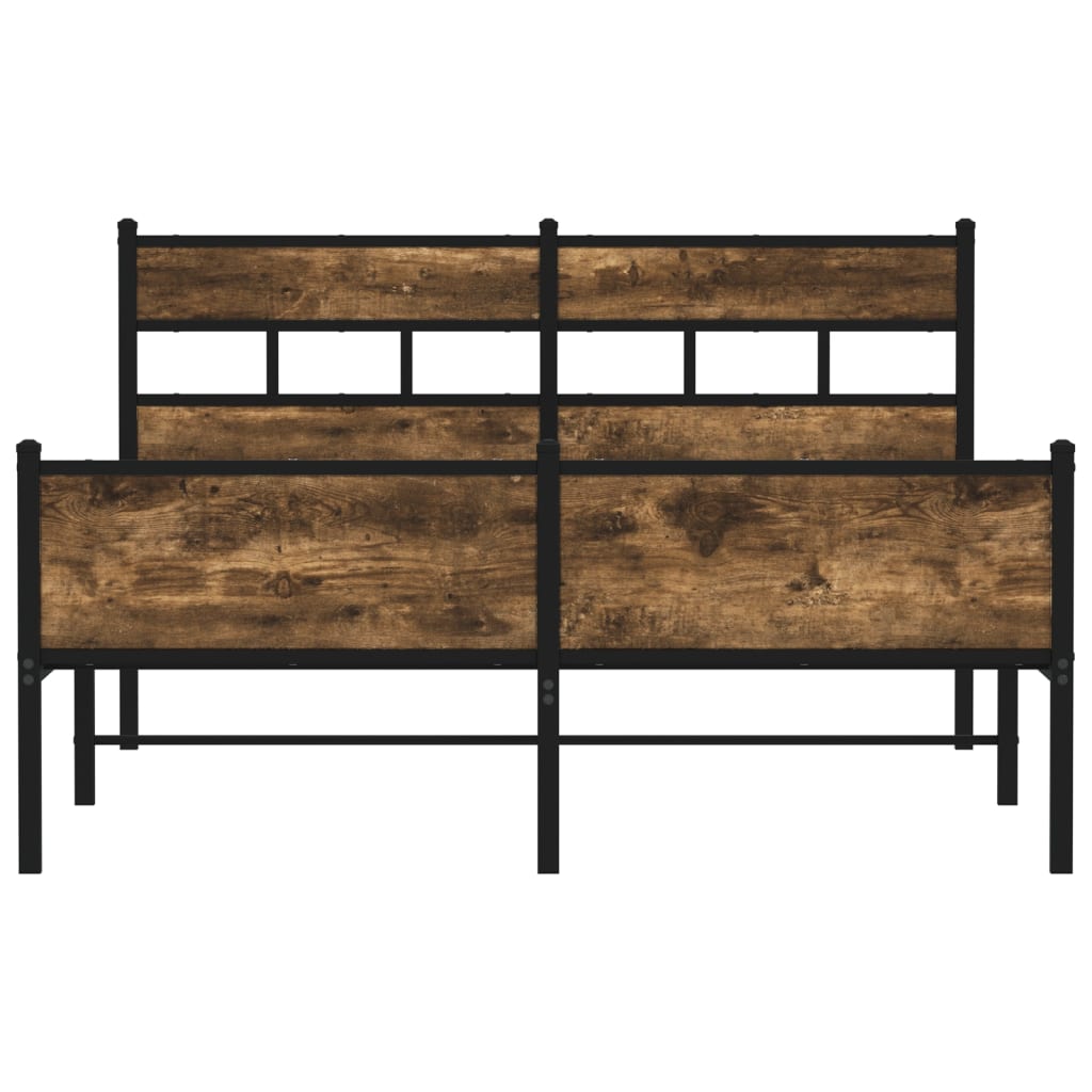 sengeramme 140x190 cm uden madras konstrueret træ røget eg