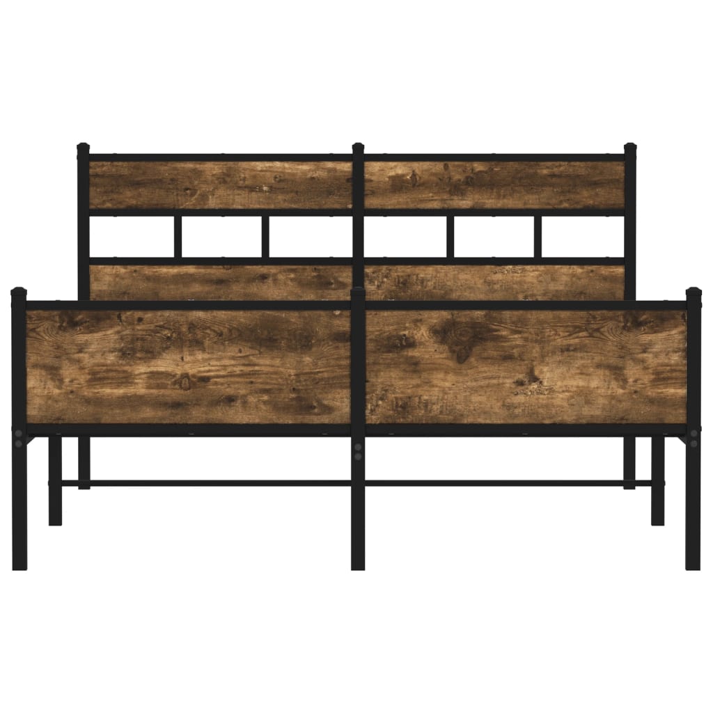 sengeramme 150x200 cm uden madras konstrueret træ røget eg