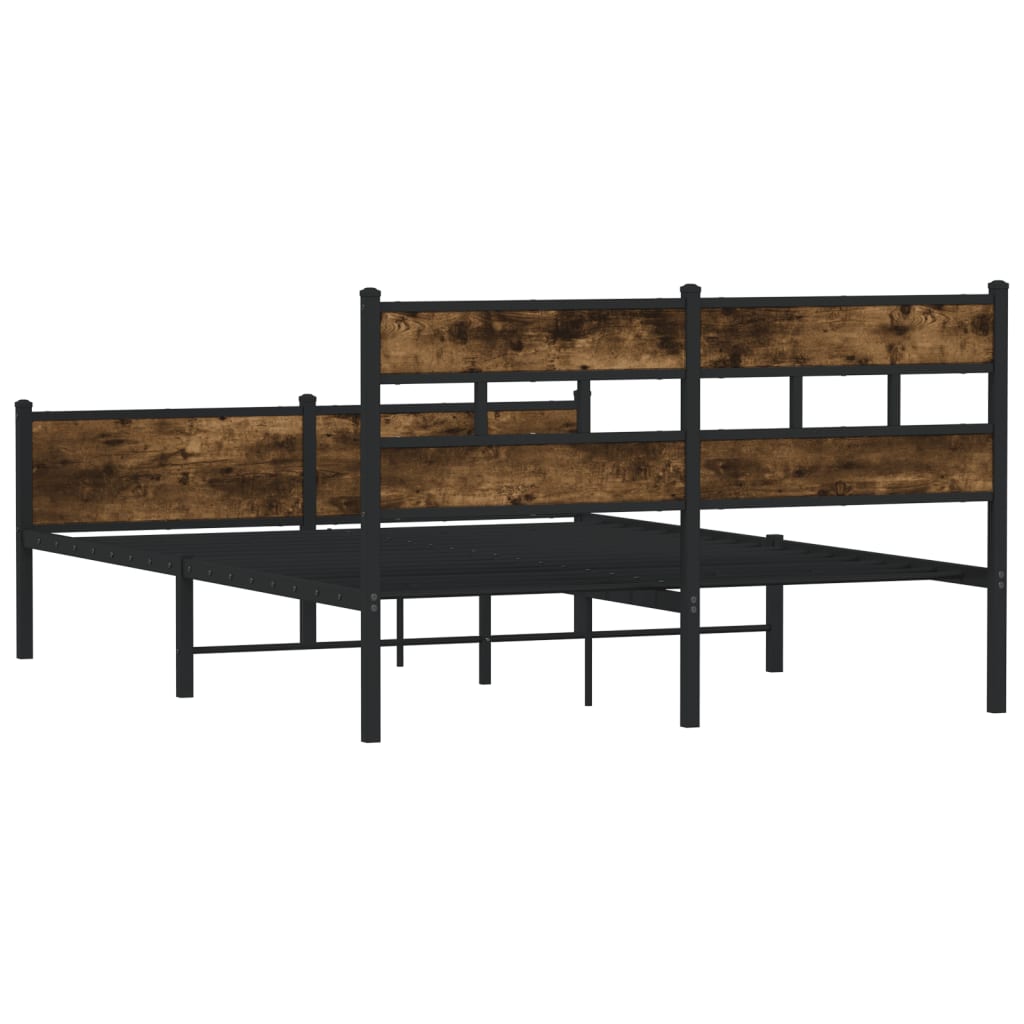 sengeramme 150x200 cm uden madras konstrueret træ røget eg