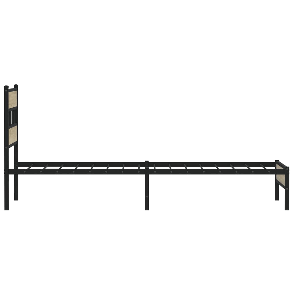 sengeramme 75x190 cm uden madras konstrueret træ sonoma-eg