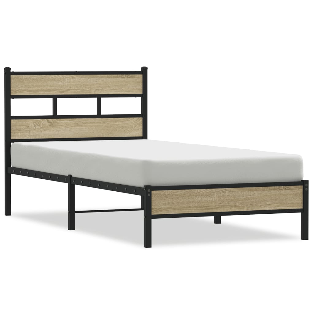 sengeramme 80x200 cm uden madras konstrueret træ sonoma-eg