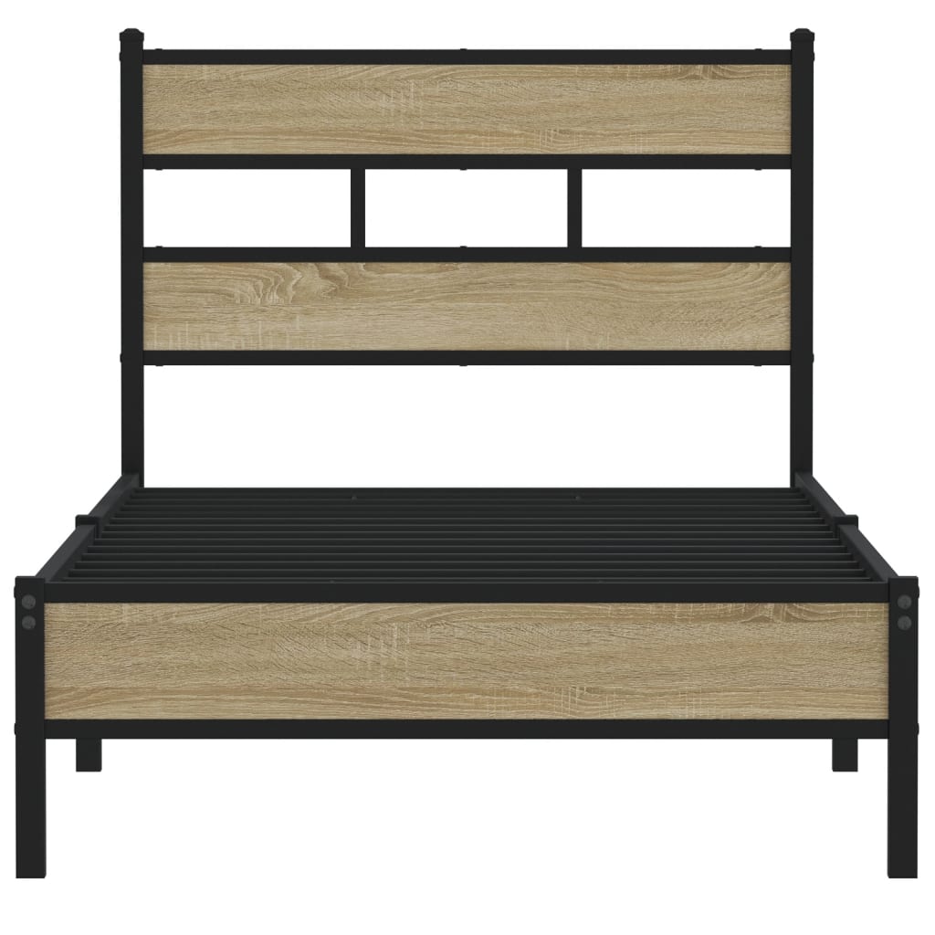 sengeramme 80x200 cm uden madras konstrueret træ sonoma-eg