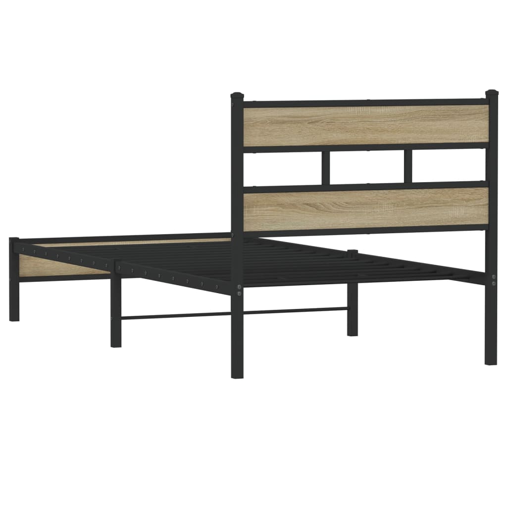 sengeramme 80x200 cm uden madras konstrueret træ sonoma-eg