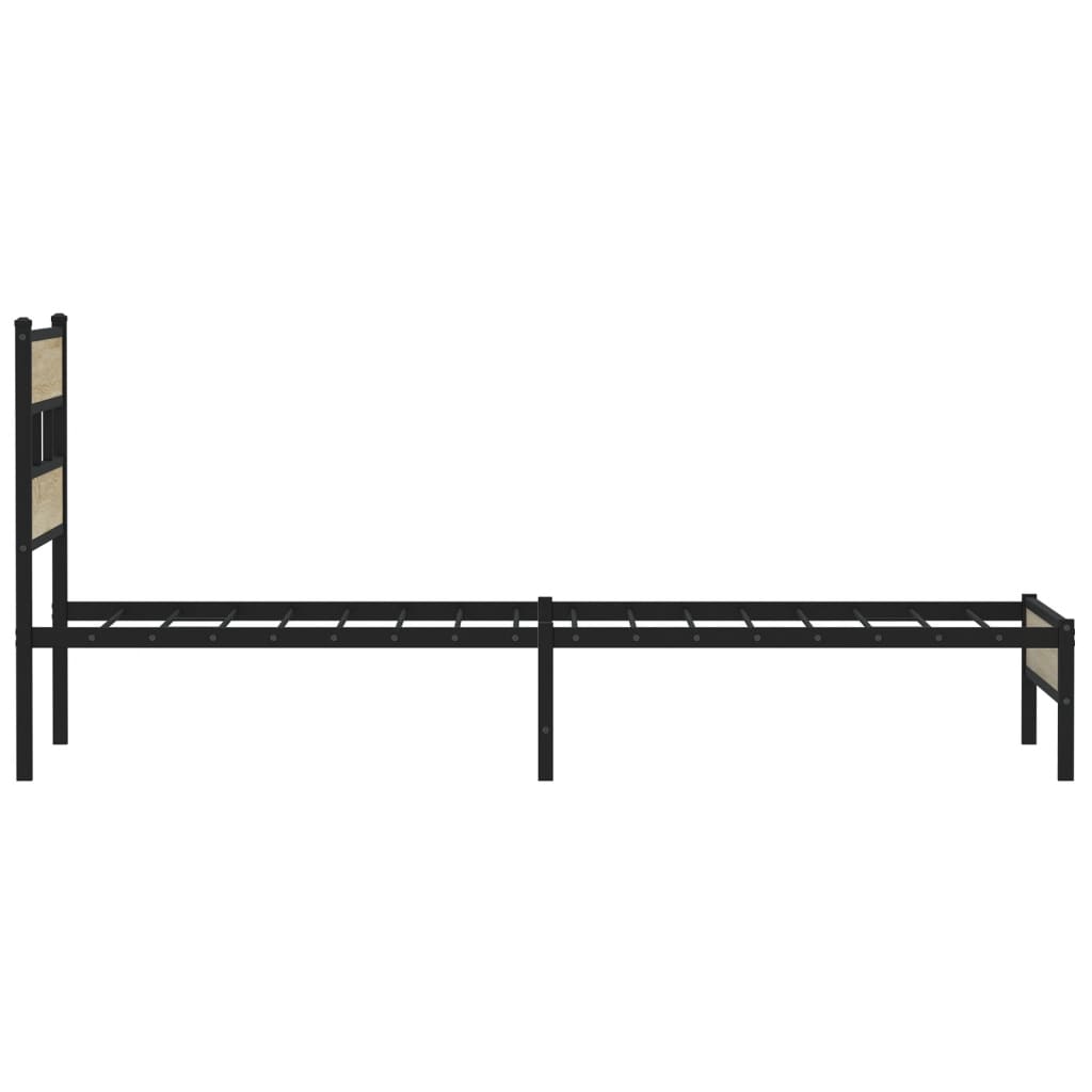 sengeramme 90x200 cm uden madras konstrueret træ sonoma-eg