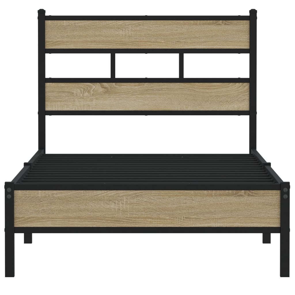 sengeramme 107x200 cm uden madras konstrueret træ sonoma-eg