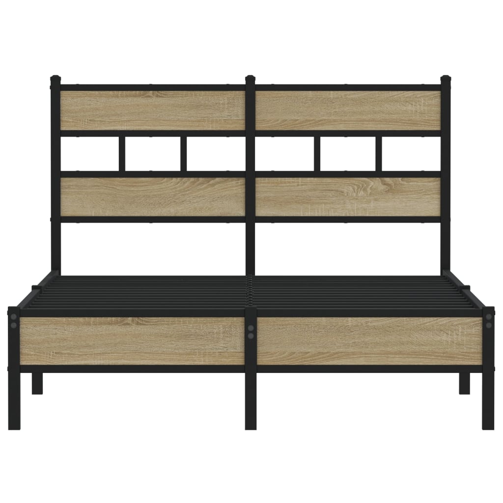 sengeramme 120x190 cm uden madras konstrueret træ sonoma-eg