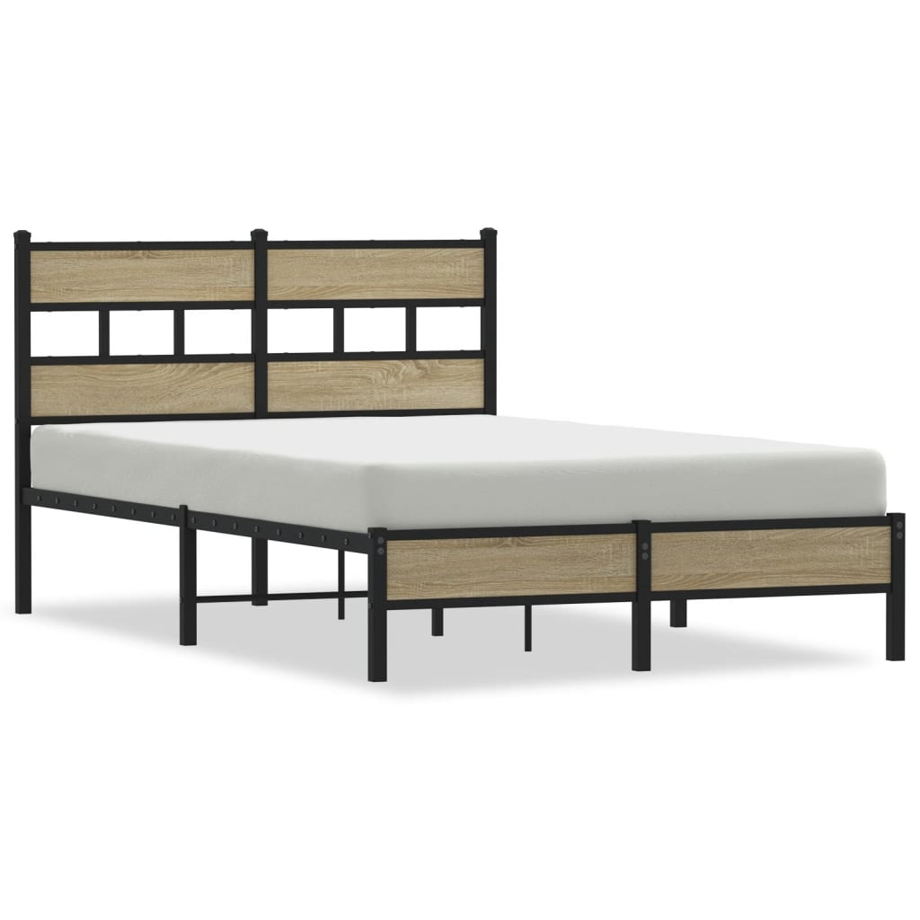 sengeramme 120x200 cm uden madras konstrueret træ sonoma-eg
