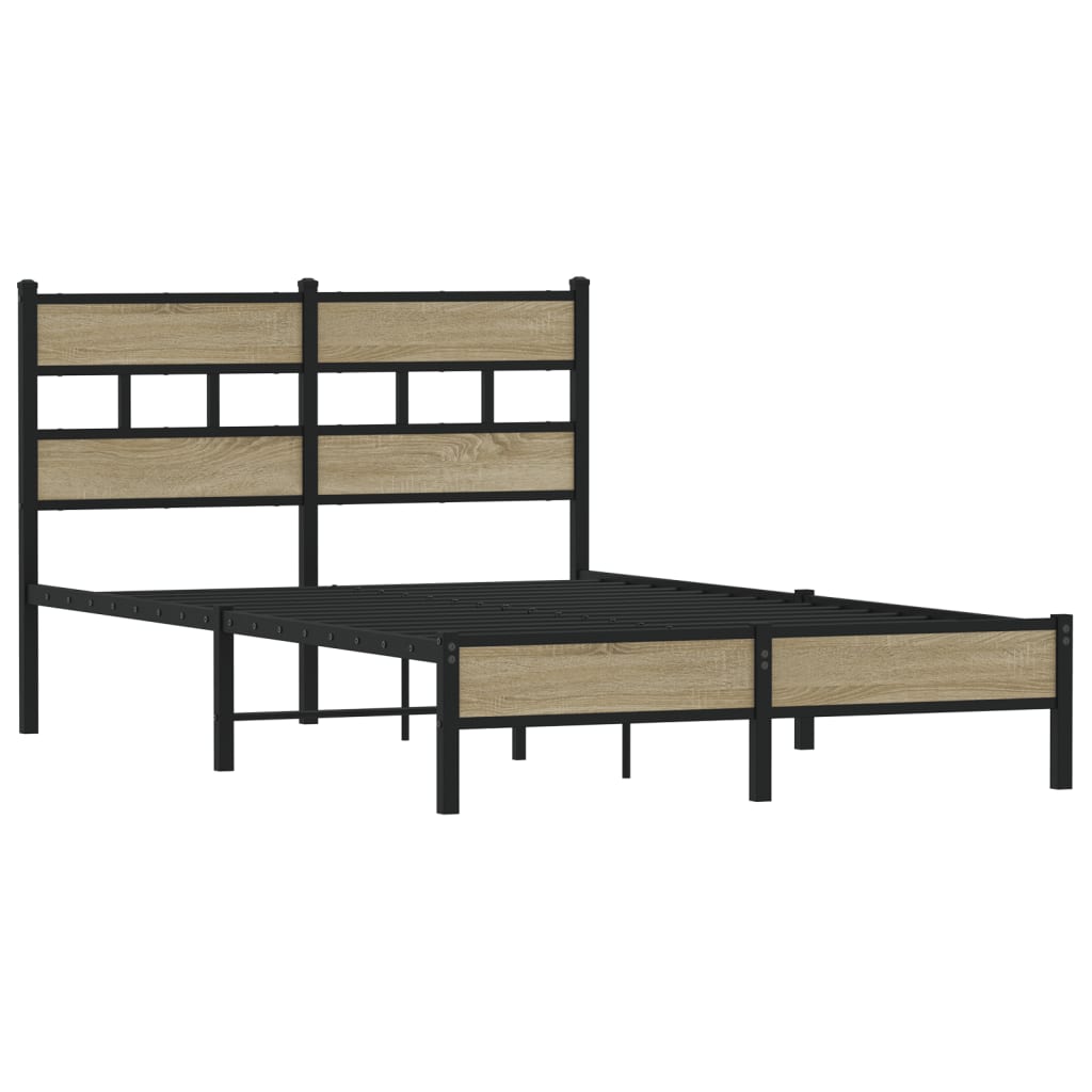 sengeramme 120x200 cm uden madras konstrueret træ sonoma-eg