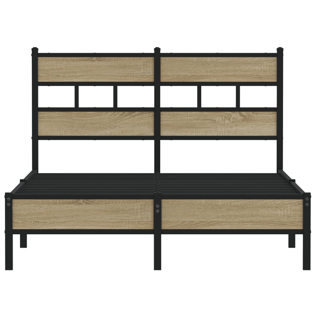 sengeramme 120x200 cm uden madras konstrueret træ sonoma-eg