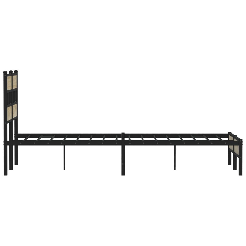 sengeramme 120x200 cm uden madras konstrueret træ sonoma-eg
