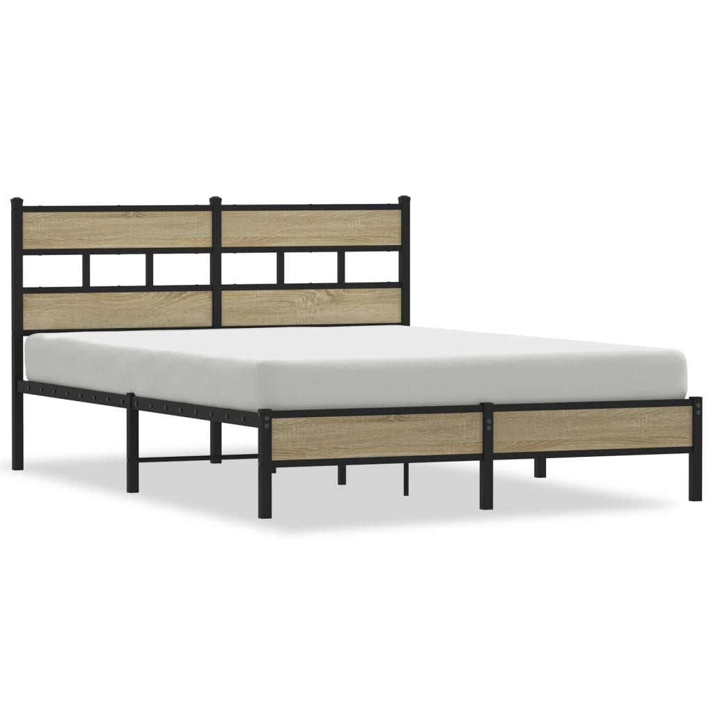 sengeramme 160x200 cm uden madras konstrueret træ sonoma-eg
