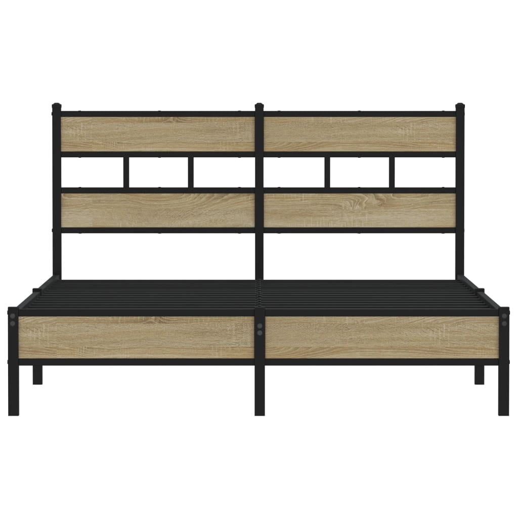 sengeramme 160x200 cm uden madras konstrueret træ sonoma-eg