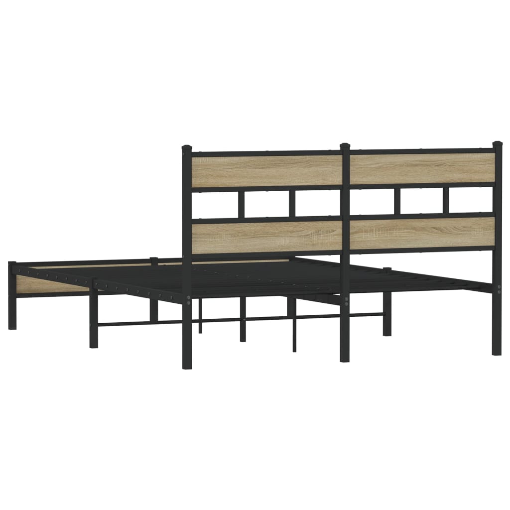 sengeramme 160x200 cm uden madras konstrueret træ sonoma-eg