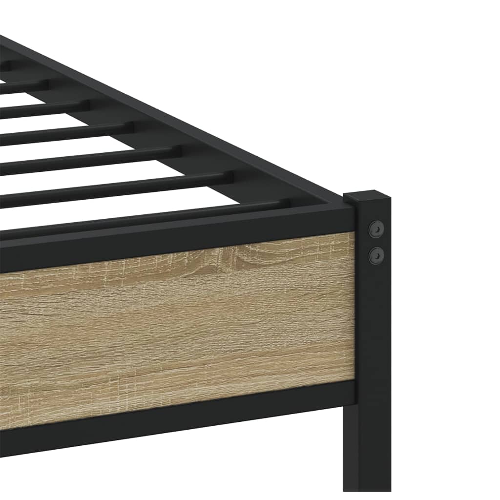 sengeramme 160x200 cm uden madras konstrueret træ sonoma-eg