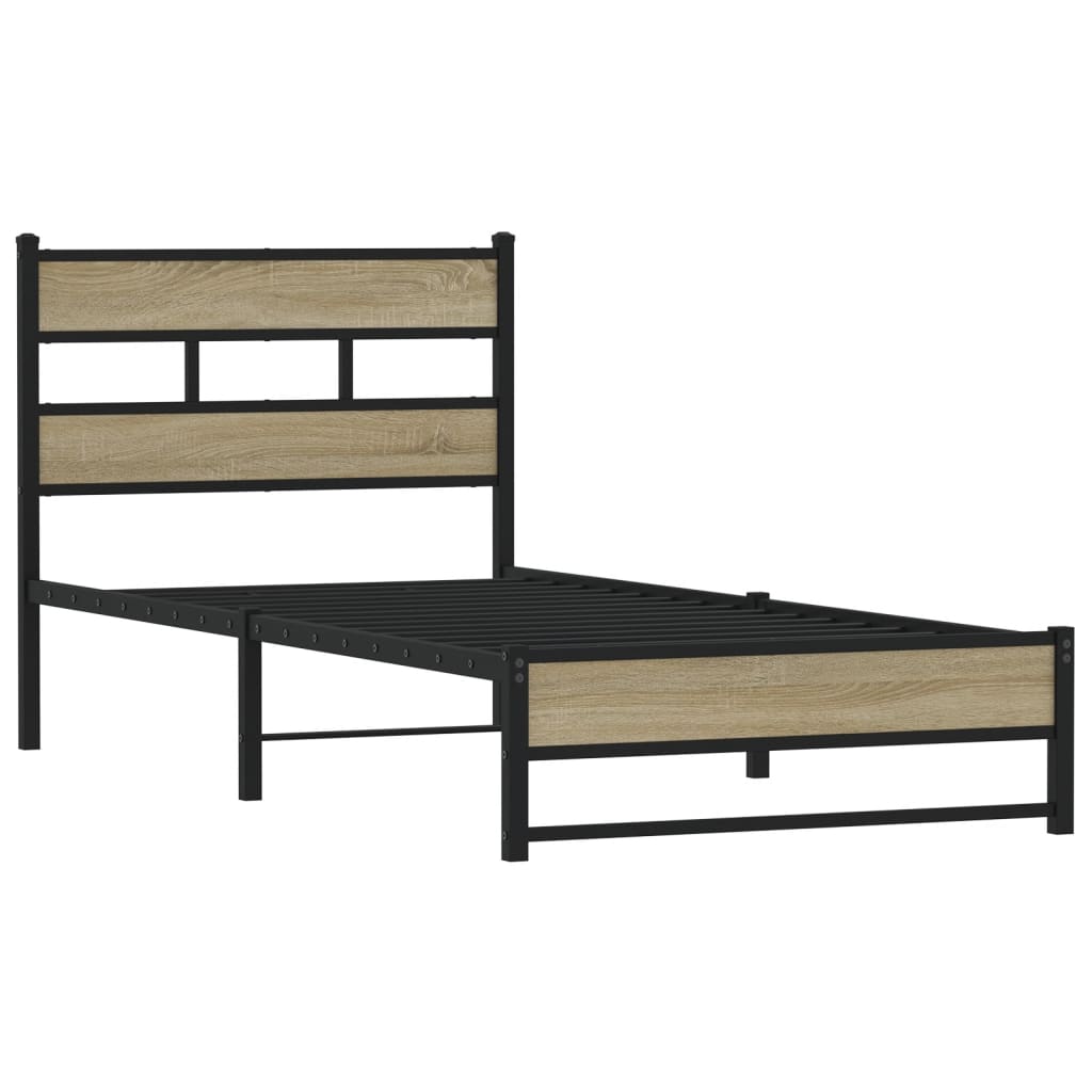 sengeramme uden madras 80x200 cm metal sonoma-eg