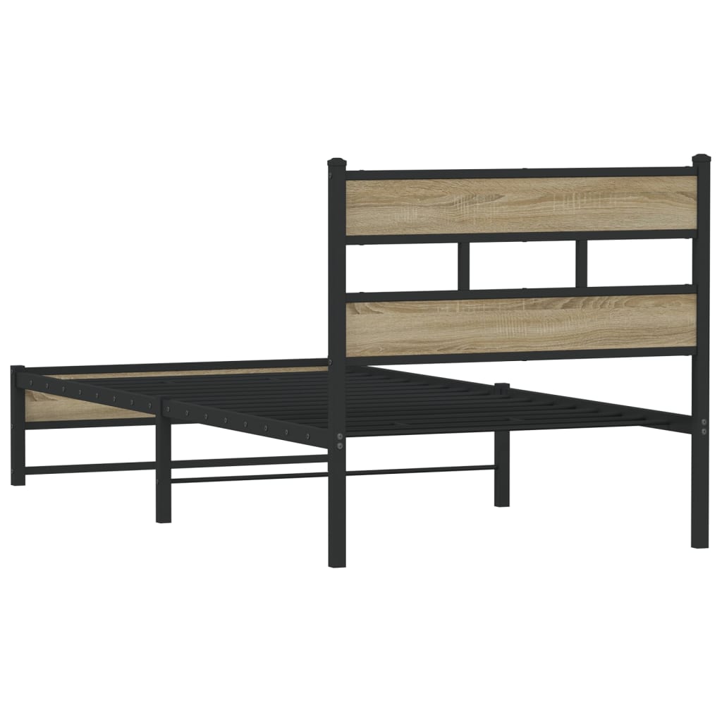 sengeramme uden madras 80x200 cm metal sonoma-eg