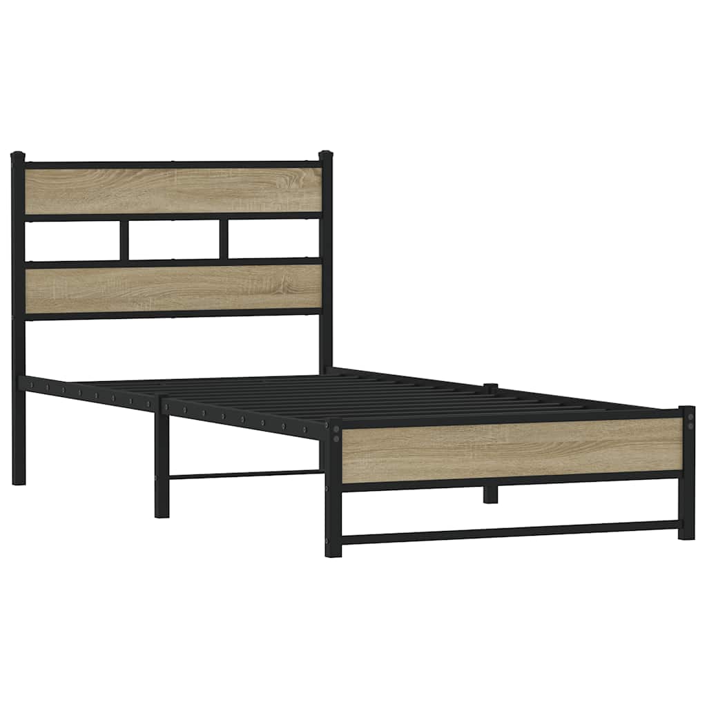 sengeramme uden madras 90x190 cm metal sonoma-eg