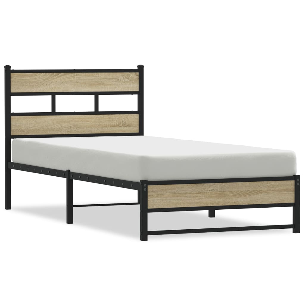 sengeramme uden madras 90x200 cm metal sonoma-eg