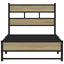 sengeramme uden madras 90x200 cm metal sonoma-eg