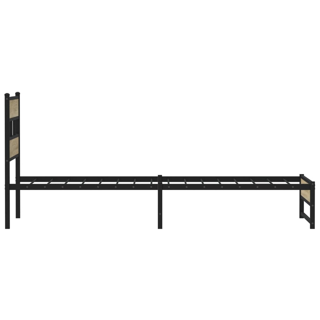 sengeramme uden madras 90x200 cm metal sonoma-eg