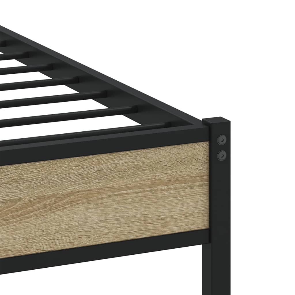 sengeramme uden madras 90x200 cm metal sonoma-eg