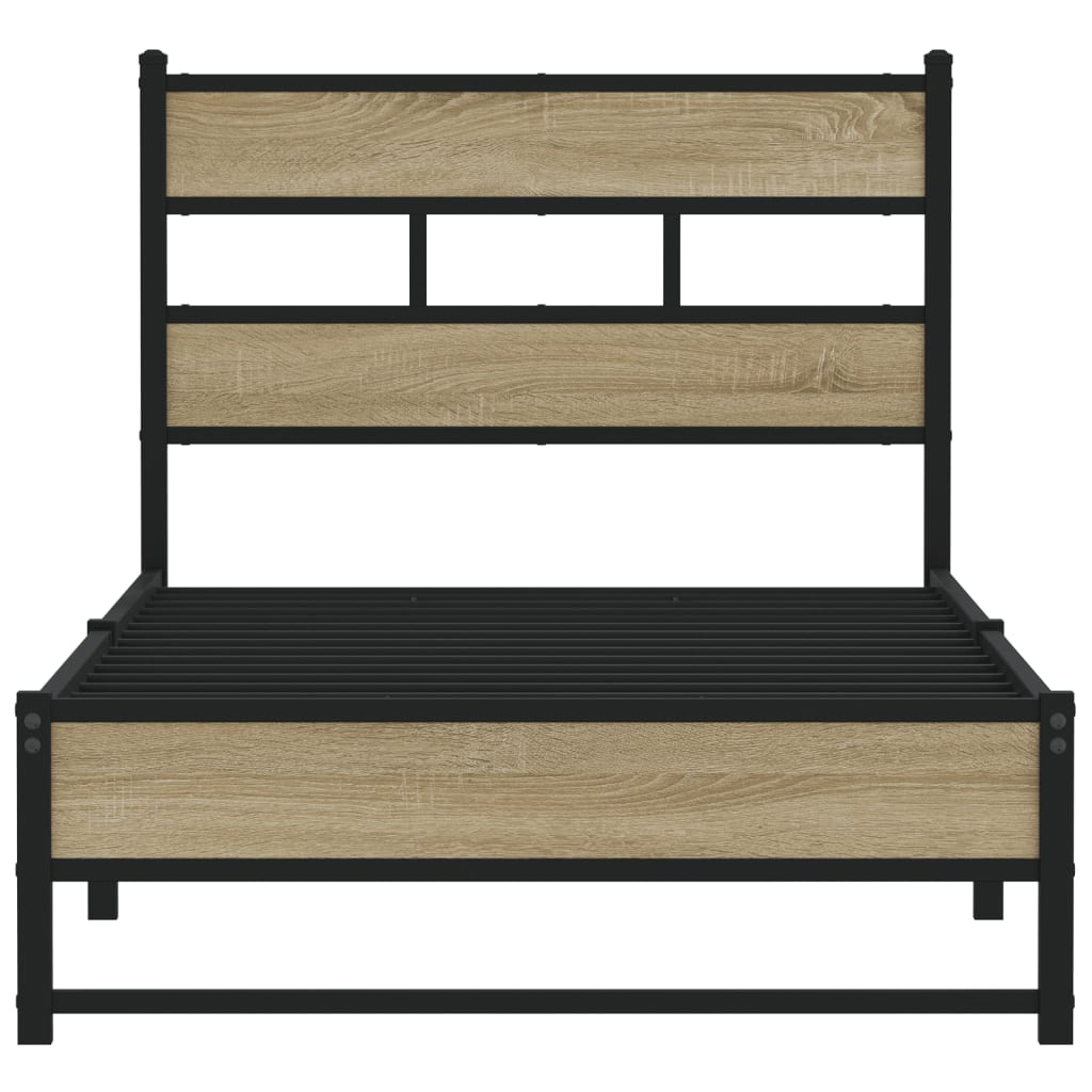 sengeramme uden madras 100x190 cm metal sonoma-eg
