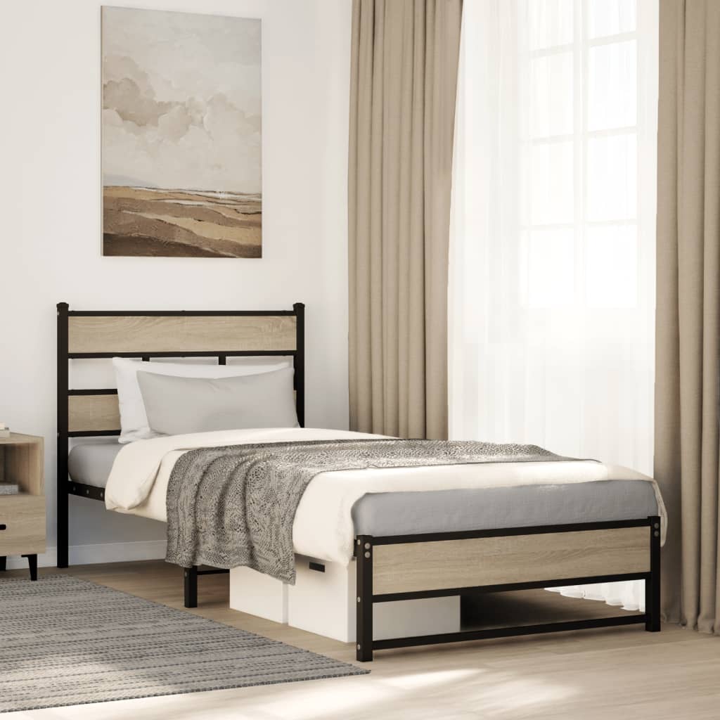 sengeramme uden madras 107x203 cm metal sonoma-eg