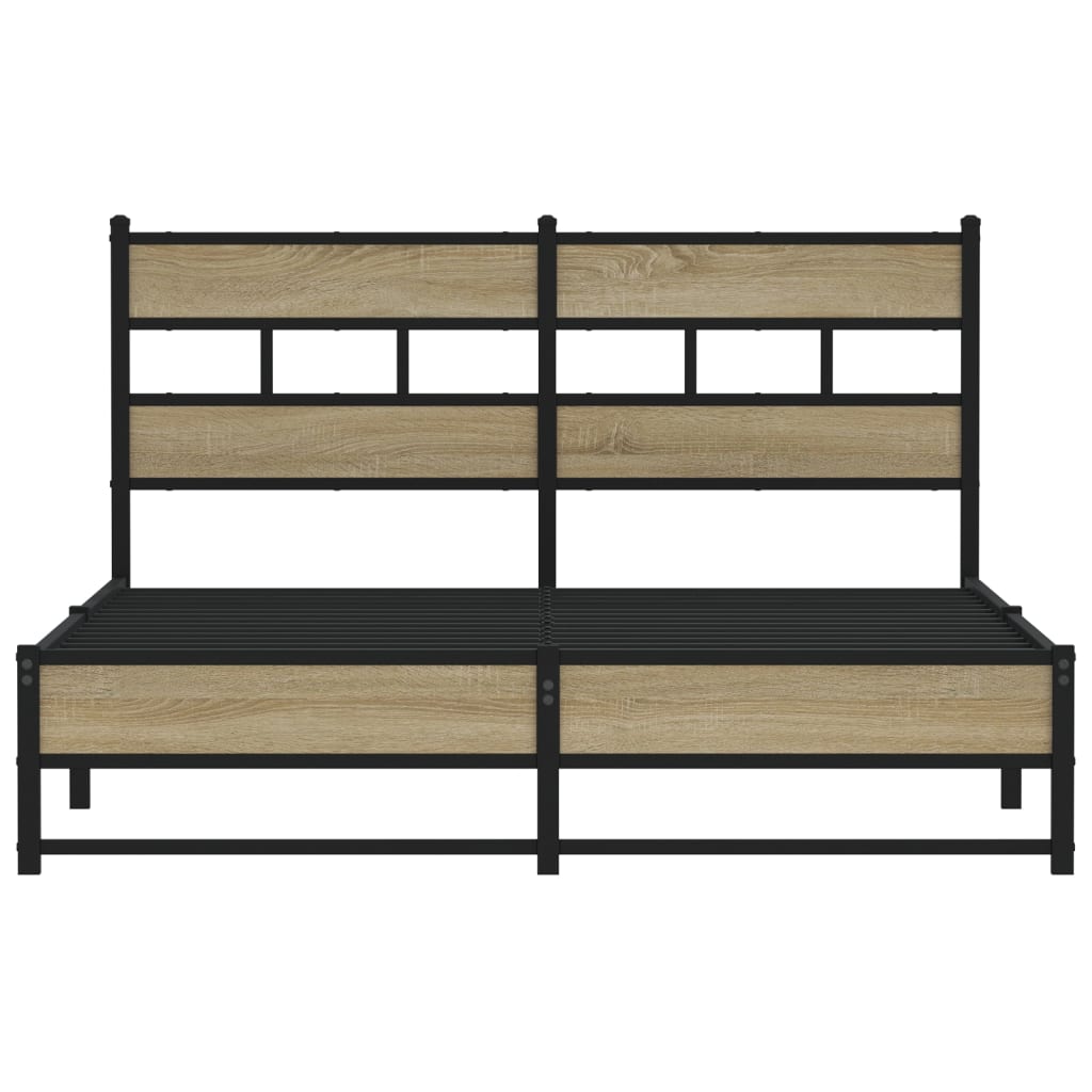 sengeramme uden madras 135x190 cm metal sonoma-eg