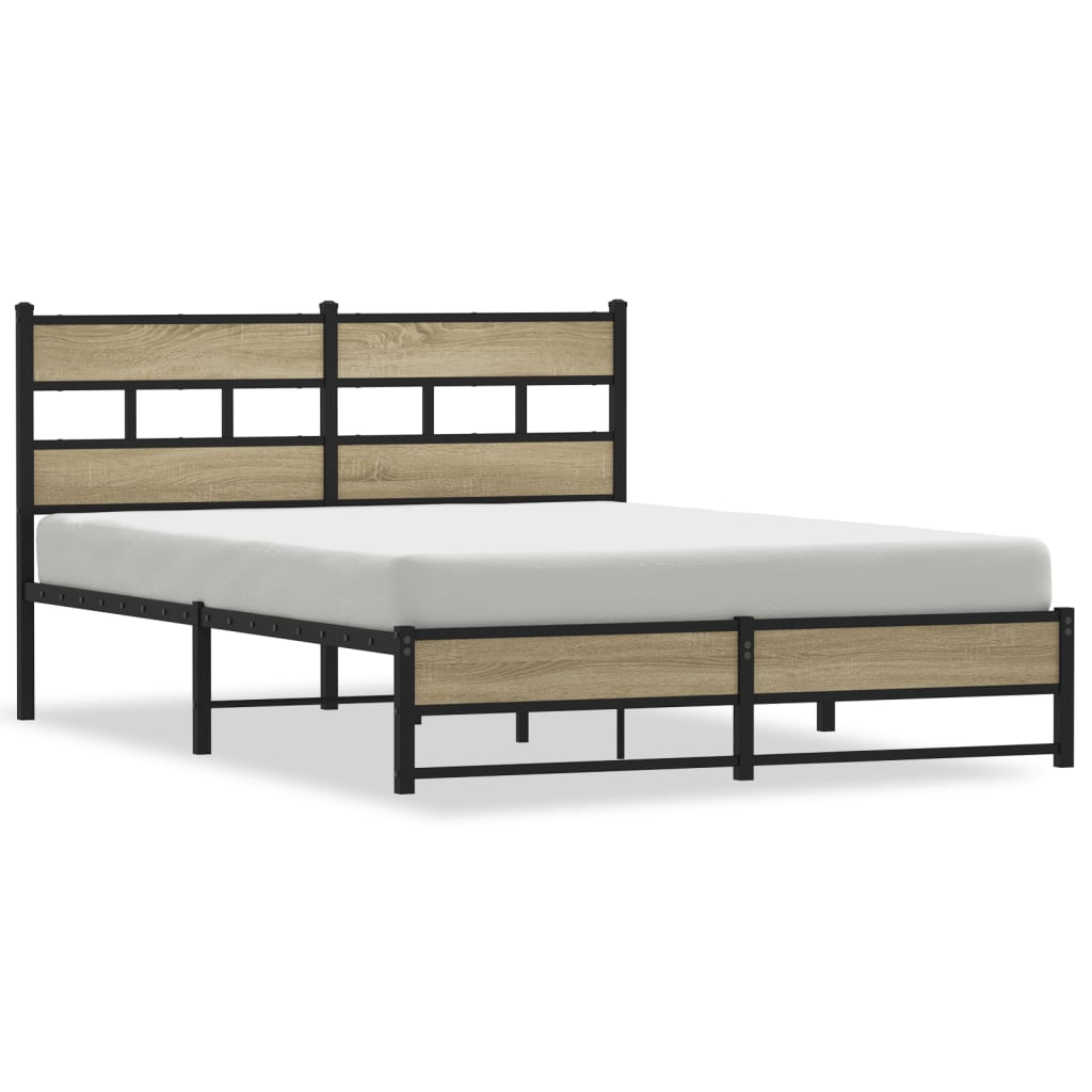 sengeramme uden madras 150x200 cm metal sonoma-eg