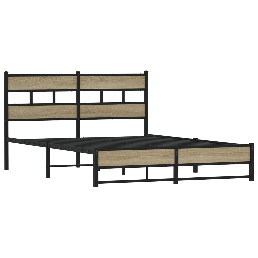 sengeramme uden madras 150x200 cm metal sonoma-eg