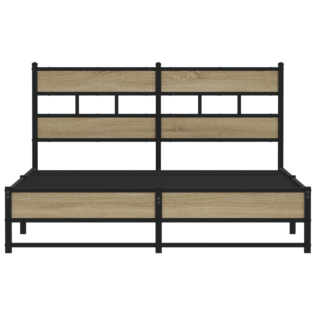 sengeramme uden madras 150x200 cm metal sonoma-eg