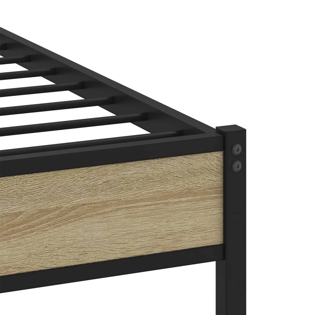 sengeramme uden madras 150x200 cm metal sonoma-eg