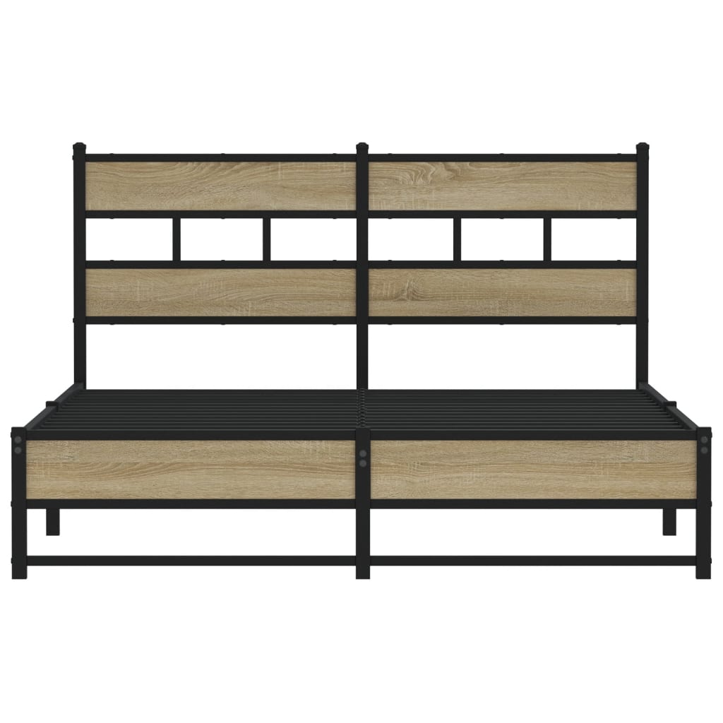 sengeramme uden madras 160x200 cm metal sonoma-eg