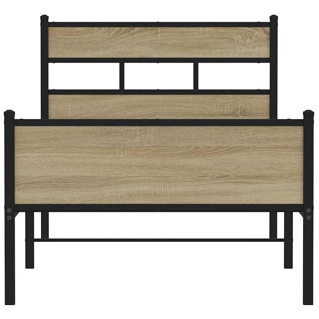 sengeramme 80x200 cm uden madras konstrueret træ sonoma-eg