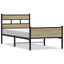sengeramme 100x190 cm uden madras konstrueret træ sonoma-eg